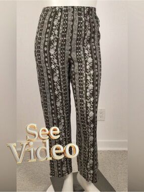 👛 (ANY 2/$20)CLASSIQUE COLLECTIONS Lightweight Elastic Pull On Pants Brown Tones